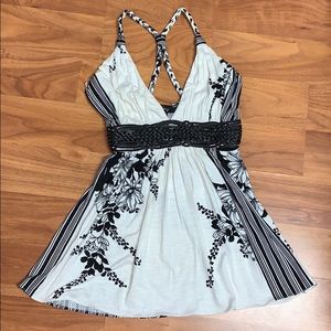NWOT Sky Leather Waist Band Flowy Tank